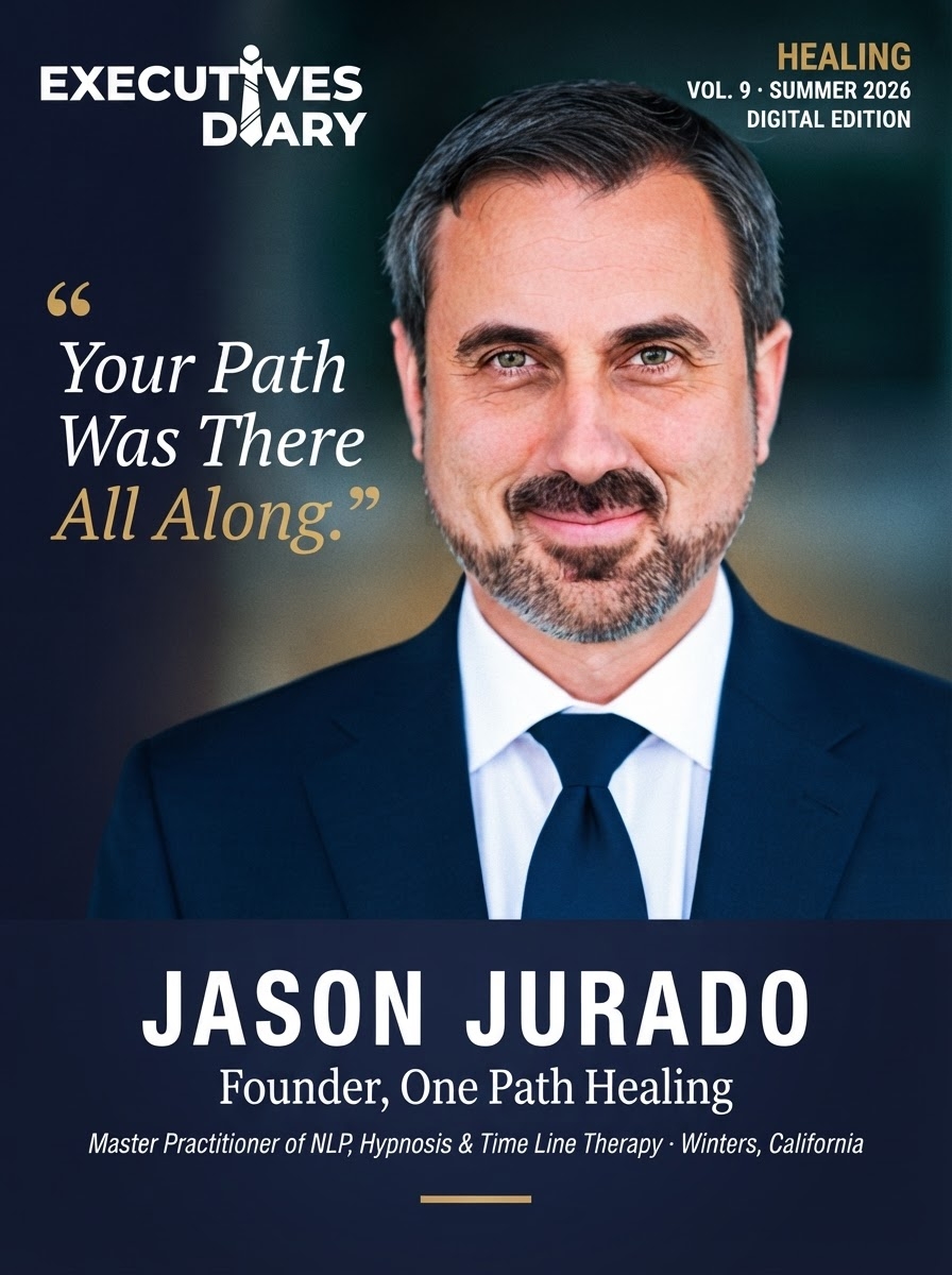 Jason Jurado on the cover of Executives Diary