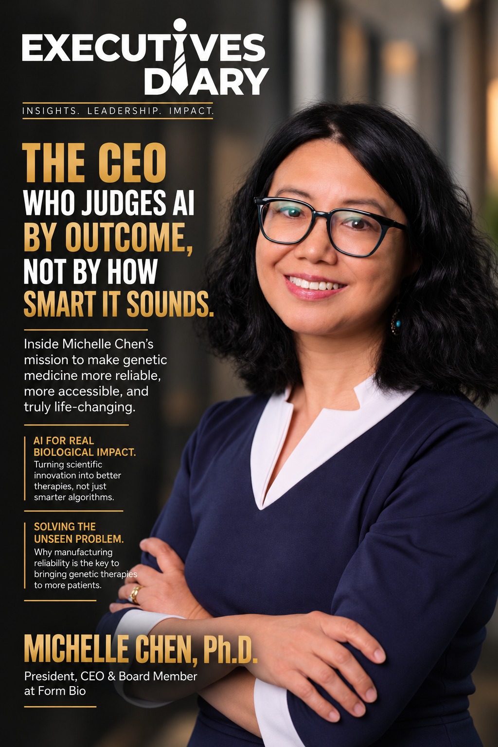 Michelle Chen, Ph.D. on the cover of Executives Diary
