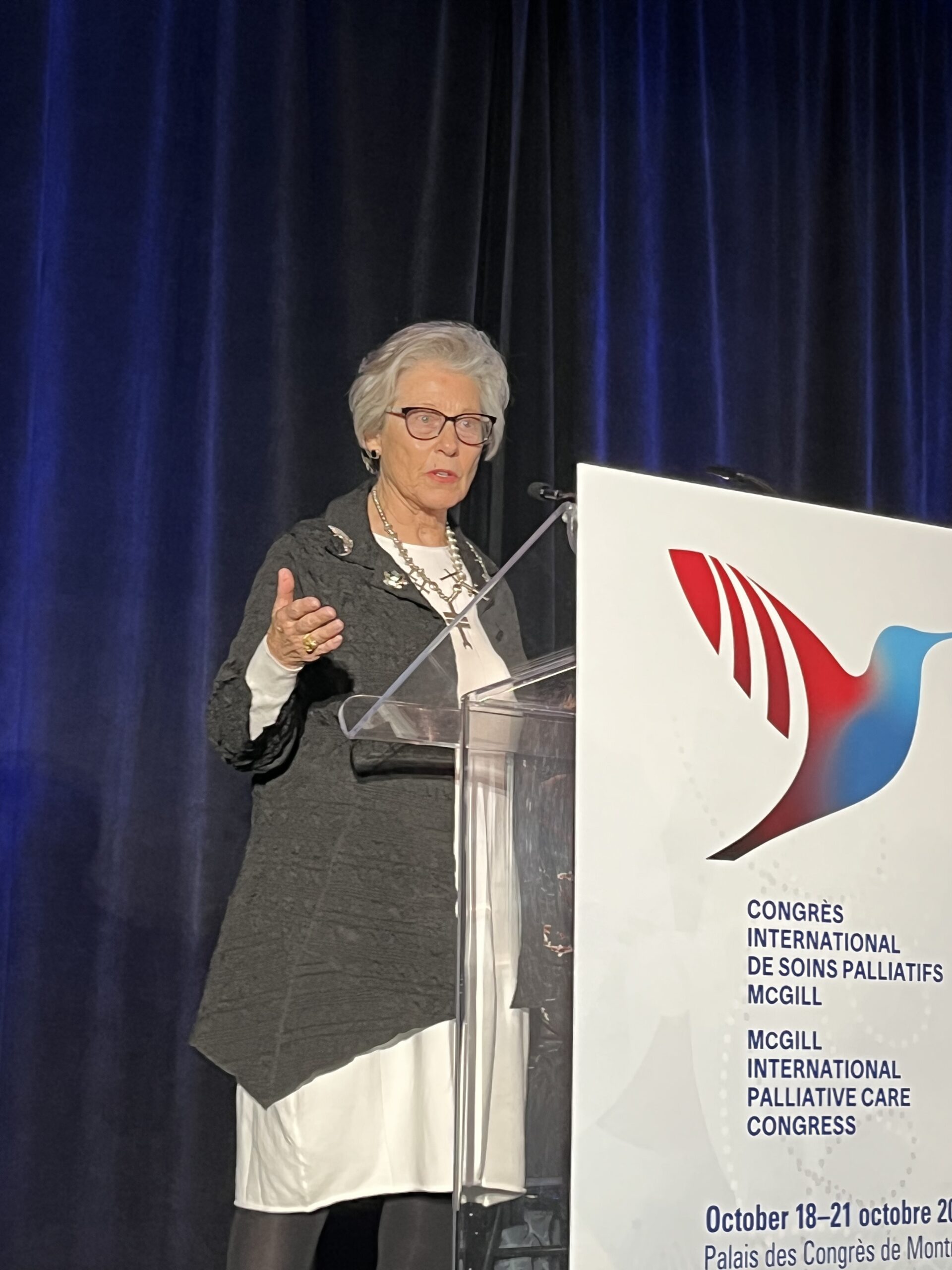 Rev. Dr. Jessica Rochester at McGill International Palliative Care Congress