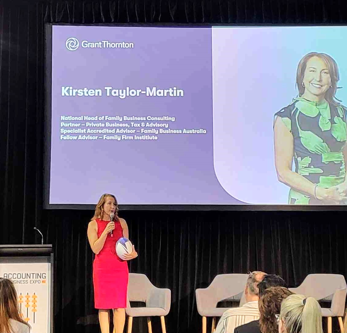 Kristen Taylor-Martin addressing in a Conference Hall