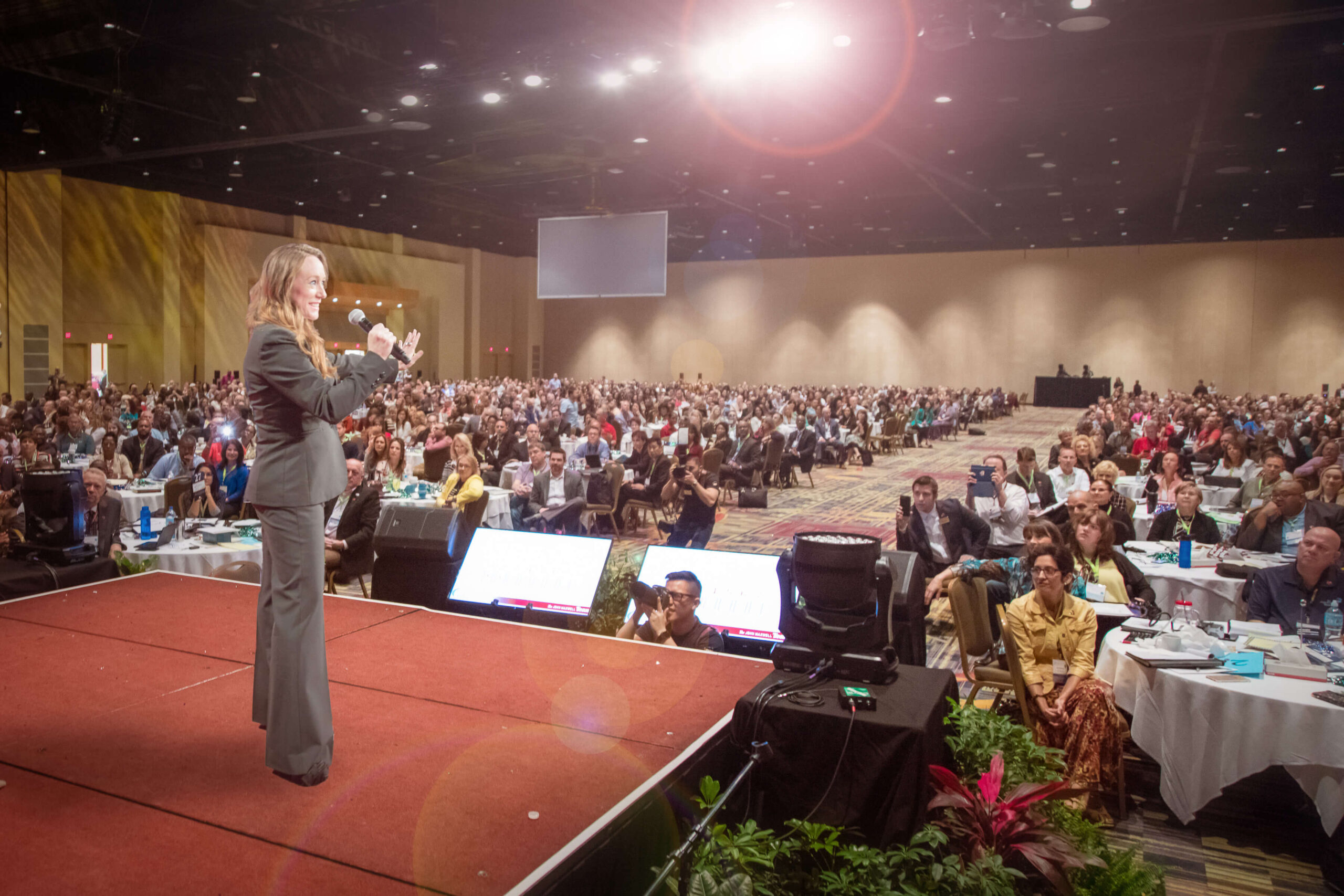 Suzanne Castle on Stage at John Maxwell